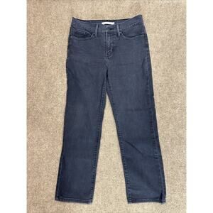 Levi's 314 Shaping Straight Women's Jeans Size 28 Black Dark Wash Denim 28x27